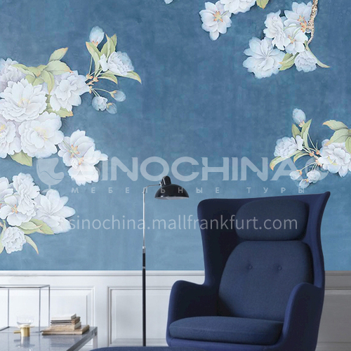 Gorgeous classical style custom wall covering silk painting series 02SA8（21-30)